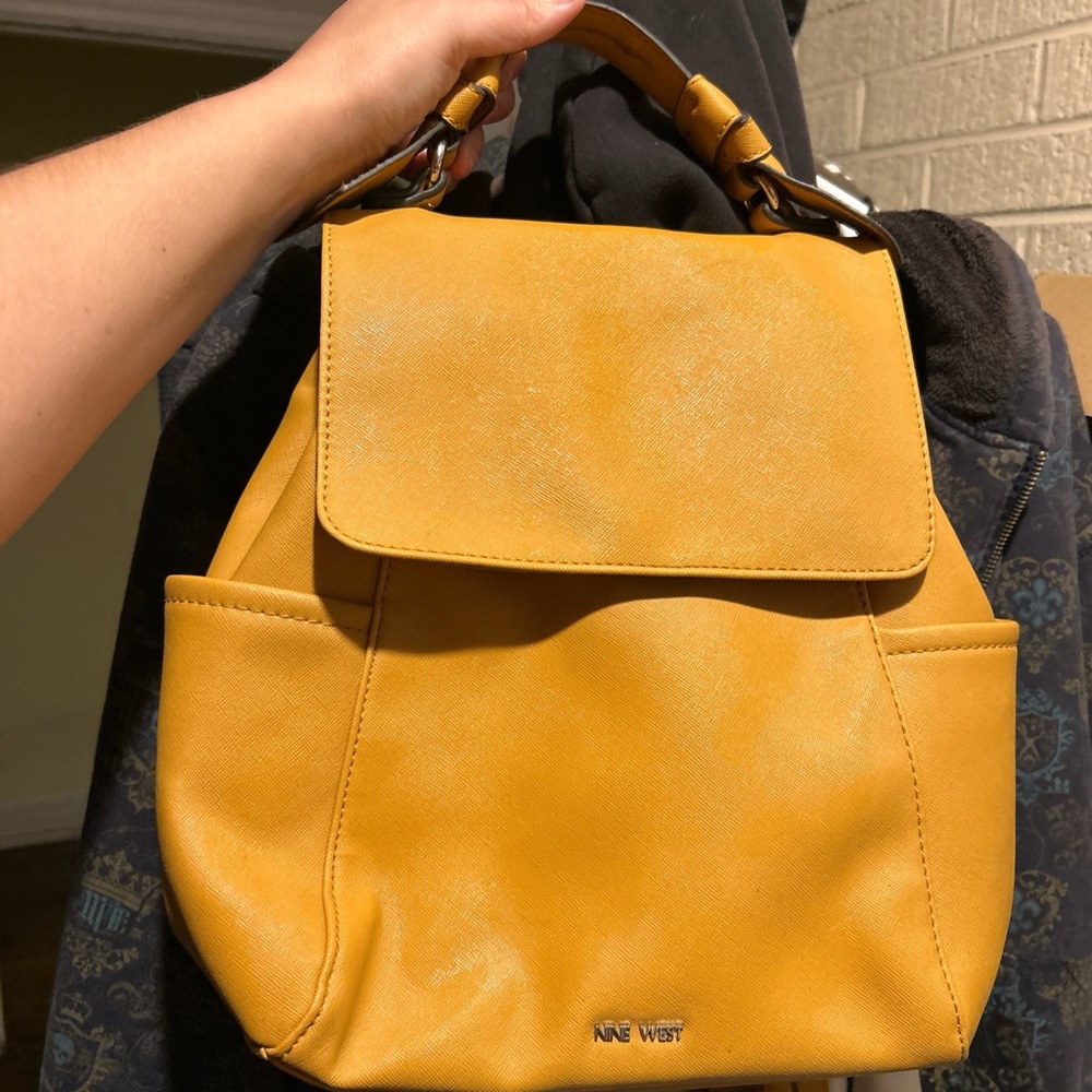Nine West Mustard Yellow Backpack